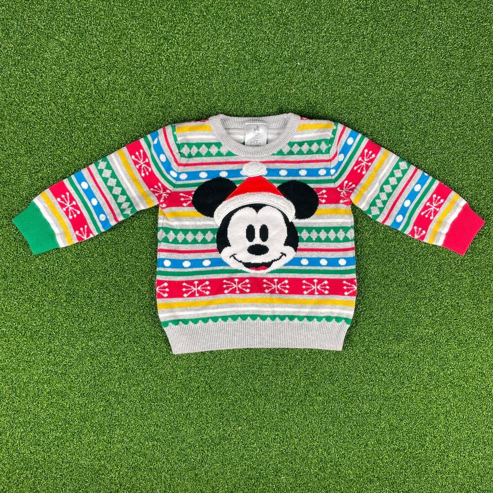 Disney Baby Mickey Mouse Crew Neck Christmas Sweater 18-24M